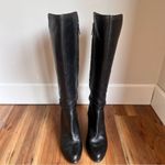 UGG Claudine Women's Tall Black Leather Heeled Boots Size 10 SKU#241139 Photo 3