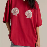 Free People NWT Shell Tee T-Shirt in Red Photo 0