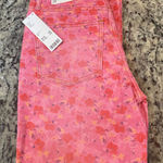 BDG  Pink Floral Women's Flare Jeans Photo 0
