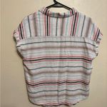 Weatherproof  Striped Button-Down Shirt - Red, Blue, Gray Photo 6