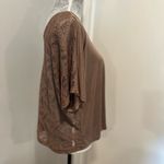 Kirra Women  Sz: M Brown Loose Fit Lace Back Boxy Oversized Lightweight Flowy Top Photo 14