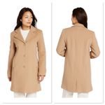 L.L.Bean Women's Classic Lambswool Polo Coat Three-Quarter Length Camel Size 12 Photo 2