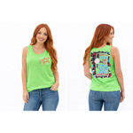 Gildan Women's  Green Southern Belle Baseball Graphic Tank Top S Photo 1