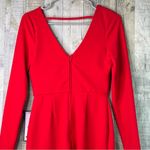 Crystal Doll Crystal Dolls Size 5 Red Long Sleeve Sweetheart Neckline Sheath BodyCon Dress Photo 6