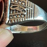 Casual black obsidian S925 silver ring size 9.75 Photo 7