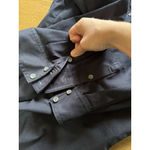 J. Jill Women Shirt Dress L Blue Button‎ Front Long Sleeve Stretch Tunic Shift Size L Photo 5