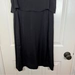 Madewell 8 Luminous Overlay Dress Popover Layered Tiered Black Satin Seamless Photo 3