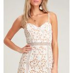 Lulus Lulu’s White Crochet Lace Dress Sz Small Hoco Prom Party Cocktail Photo 1