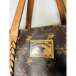 Beverly Hills Polo Club Brown Braided Handle Large Size Tote Handbag Photo 7