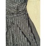 NY Dark Grey Velvet Striped Casual Dress Size 2X Photo 1