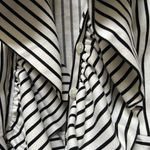 Boston Proper structural statement black and white ruffle jacket Photo 3