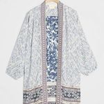 Anthropologie  Maeve Blue Arwen Ikat Duster NWT Medium/Large M/L Photo 0