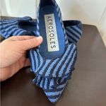 Aerosoles  Women's Damira Ballet Flat Blue Jean Textured Striped Knit Fabric 8 Photo 5