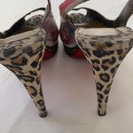 Christian Louboutin beige Animal print winter trash PVC coated platform heels 40 Photo 8