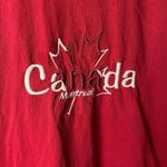 Canada Montreal T Shirt Vintage Y2K Red Large L Embroidered Tee Photo 11