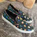 Coach Black Floral Skate Slip-on Leather Sneakers Women’s US Size 11 Photo 0