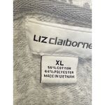 Liz Claiborne  Women’s Size Extra Large White Sweater Leopard Cheetah Boho Cozy. Photo 4