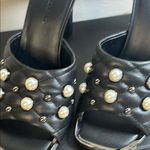 Karl Lagerfeld Paris NEW Amina Women’s Size 9 Black Pearl Quilted High Heels Photo 3