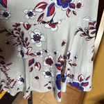 Banana Republic  FLORAL DROP WAIST TSHIRT DRESS GRAY RED BLUE PURPLE SIZE 8 Photo 8