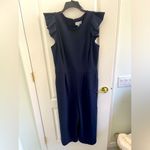 Elle Navy one piece pantsuit with ruffle sleeves, large‎ Photo 1