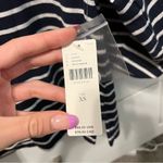 Anthropologie Maeve By  Navy Blue & White Stripe Top NWT Photo 4