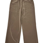 St. John  Black Label Taupe Wide Leg Pull On Belt Pants Poly Blend Chic Career SM Photo 0