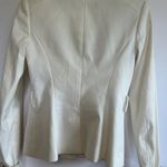 Rachel Zoe Vintage Cream Leather Moto Jacket Size 2 Photo 8