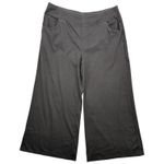 Halara Curvy Plus!  Womens 3X Black Wide Leg Cropped Pants Elastic Waist Pockets Photo 0