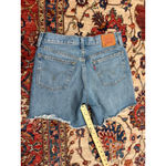 Levi's Levi’s Premium 501 Distressed Cutoff Denim Shorts W27 High Rise Vintage Wash Photo 9