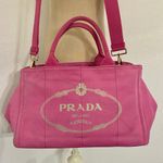 Prada  Pink Canvas Tote Bag Photo 1