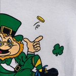 vintage 90s I FEEL LUCKY LEPRECHAUN SHAMROCK CLOVER ST PATRICKS DAY SWEATSHIRT Size XL Photo 4