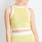Future Collective Alani Noelle Yellow White Crochet Pullover Sweater Vest Size L Photo 6