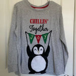 Holiday Time Women’s holiday‎ themed penguin long sleeve shirt — XL Photo 0