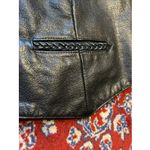Women's Black MOB Genuine Leather Motorcycle Riding Vest W/Side Lace Size L Size L Photo 8
