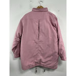 Blair Womans Lined Winter Jacket Large Pink Full Zip Snap 3/4 Length Photo 1