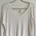 We The Free Free People  Thermal Long Sleeve Top Size Small white Cochineal Knit Photo 0