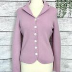 Ann Taylor  Mauve Knit Cardigan XL Angora Wool Women’s Jacket Classy Photo 1