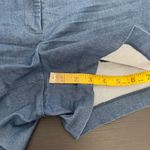 Loft  Women's Blue Denim Chambray Flat Front Side Pockets Jeans Shorts Size 12 Photo 9