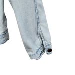 Elwood Distressed Denim Coat Trucker Jacket in Light Wash Size Medium Blue Photo 4