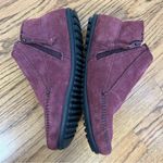 Minnetonka  Lacy Fringe Suede Burgundy Moccasin Booties Size 9 Photo 6