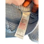 Topshop Light Blue Cropped Ribbed Knit Sweater size 2 Photo 3