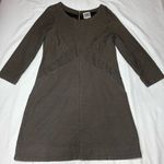 Prairie Underground Minimalist Long Sleeve Dress BodyCon Pockets Cotton Size L Gray Size M Photo 0