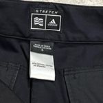 Adidas  Stretch Mid Rise Bermuda Shorts Solid Black Size 4 Pockets Zip Closure Photo 2