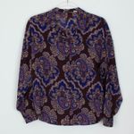 Pendleton VTG  Miss Sophisticates Womens Paisley Button Up Blouse Size M Brown Photo 0