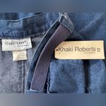 NWT Vintage ‘80s Khaki Roberts California Dark Denim Belted Midi Skirt Blue Size M Photo 6