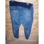 S.O.N.G. Maternity Skinny Jeans Full Belly Band XL Distressed Blue Photo 1