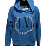 PINK - Victoria's Secret VS PINK Blue/Black/Sequins Hoodie Sweatshirt Size S Long Sleeve Logo Graphic‎ Photo 0
