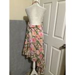 ASTR The Label Floral Print Halter Neck High Low Dress Pink Green Size L Size L Photo 4