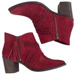 Naughty Monkey EUC  Leather Ankle Boots Red Size 9 Photo 0