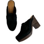 Splendid Women’s Vina Black Suede Platform Block Heel Clogs Size 8 Photo 0